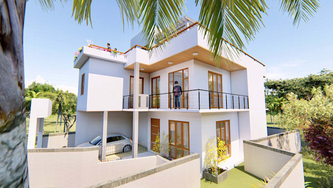 Design your exterior and interior 3d model in sketchup and by ...