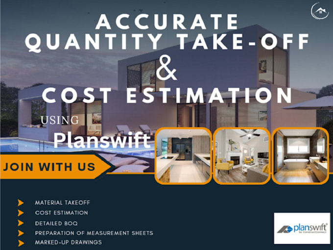 do material takeoff and cost estimation on planswift