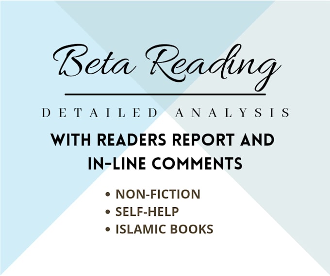 beta read and critique your non fiction book