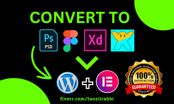 clone, convert figma, psd, xd or wix to wordpress website using elementor pro