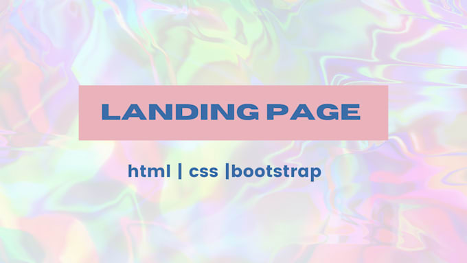 Develop a landing page using html css by Binish_waqar | Fiverr