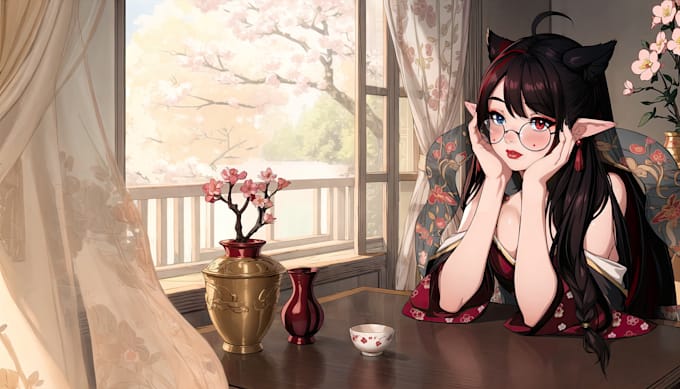 create sexy anime waifu and fan art illustration