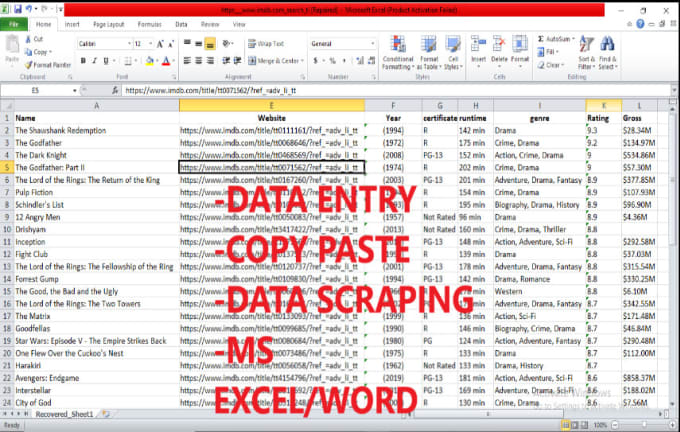 Do Data Entry Excel Scraping Typing Copy Paste Work By Rahulpatrus851 Fiverr 4015