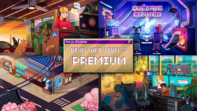 create illustrated or animated pixel art artwork for you