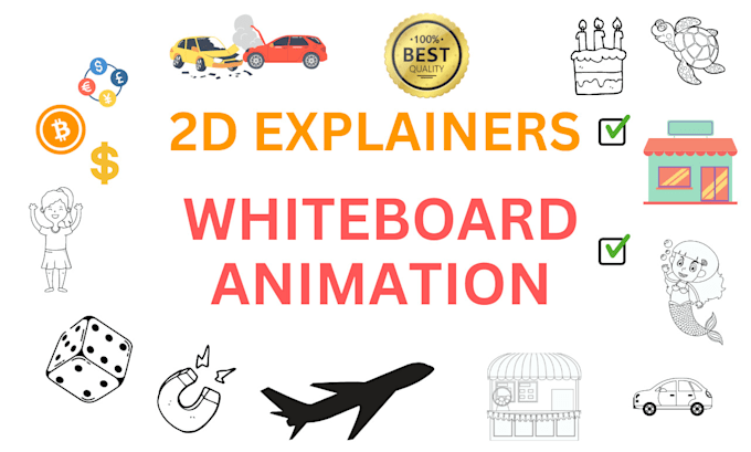 create a custom whiteboard animation explainer video ad, doodle
