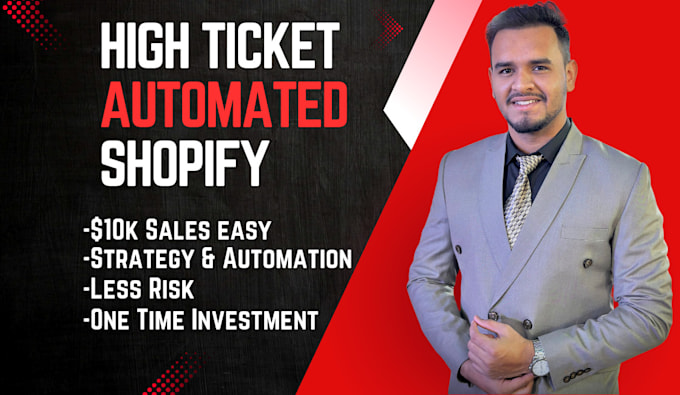 setup an automated shopify high ticket dropshipping store