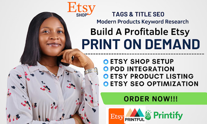 setup etsy shop etsy print on demand listing do bulk tshirts design etsy SEO