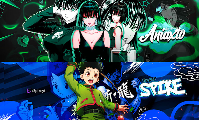 design anime banner or header for you