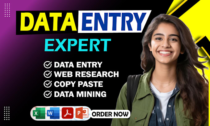 be your virtual assistant for data entry and lead generation