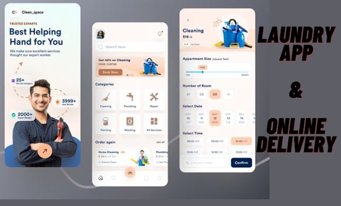 create a laundry related app with online delivery