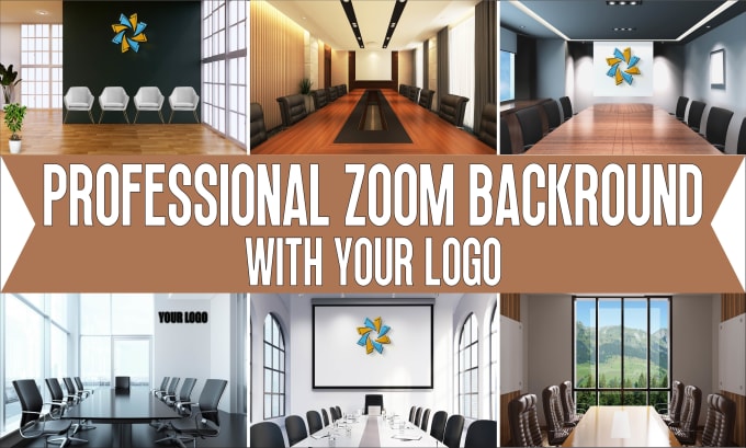 Create a custom zoom virtual background with your logo by Kiriito | Fiverr