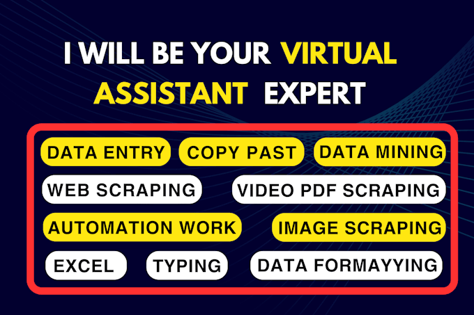 do data entry, copy paste, data mining, web scraping, image scraping
