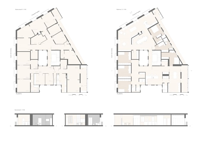 Create an interior design floor plan with furniture layout by Andrea_rf