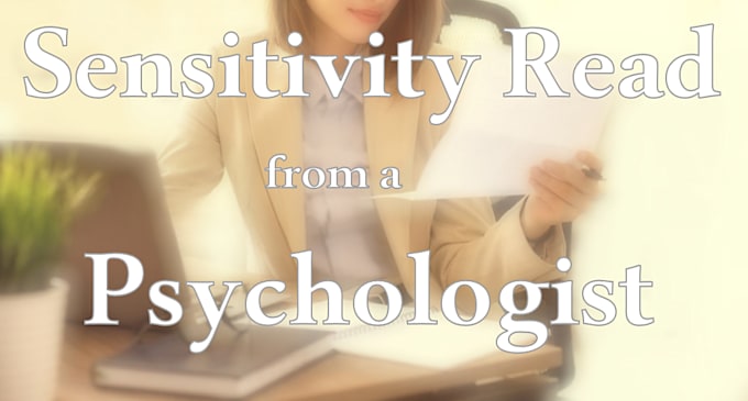 be your sensitivity reader, I am a psychologist