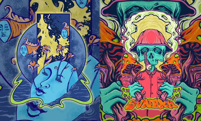 do hand drawn cartoon illustration