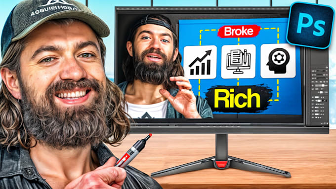 design eye catching youtube thumbnails and high CTR concepts