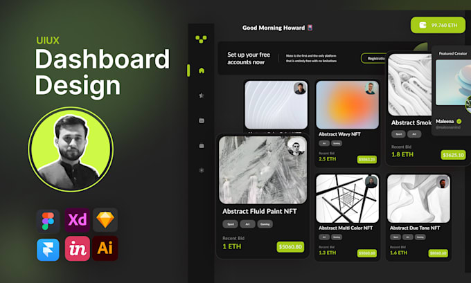 design modern dashboard uiux