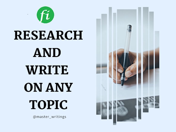 research and write on any topic in apa, mla, or chicago