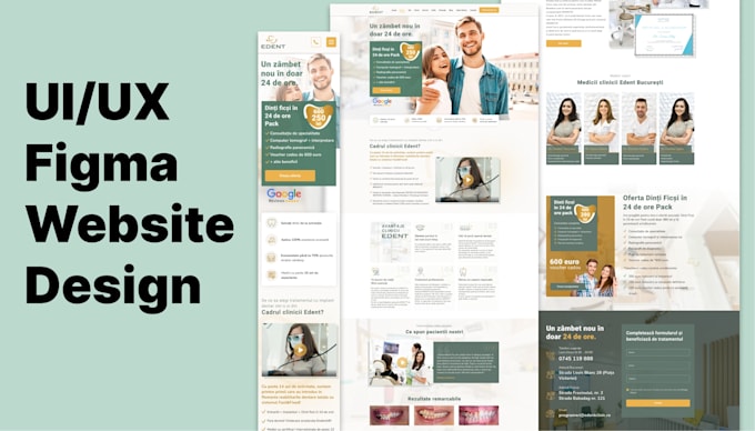 create figma website design, ux ui design, landing design