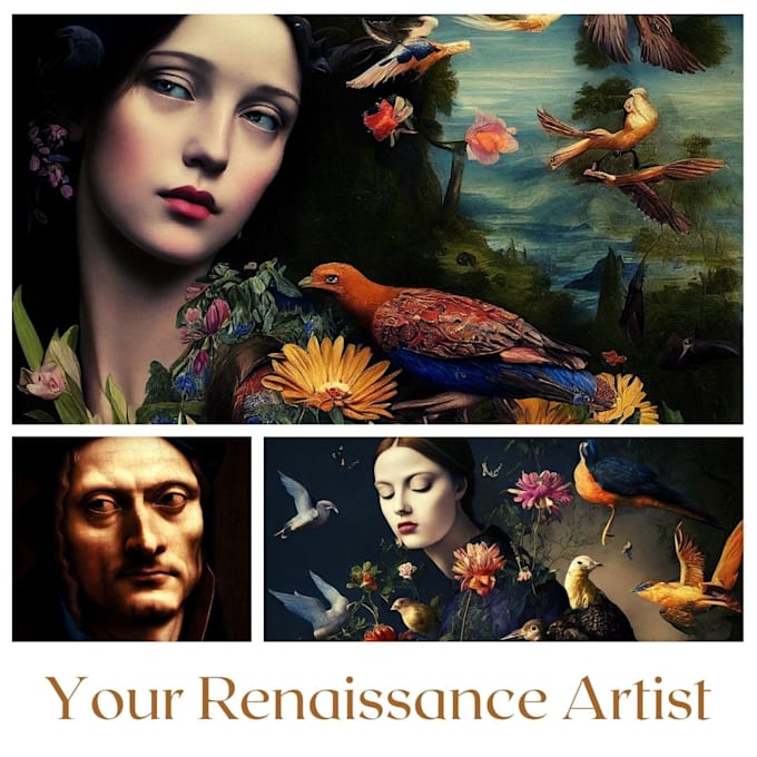 Create a unique renaissance style painting by Tessitura_art Fiverr
