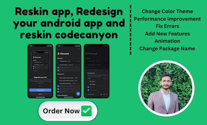 reskin app, redesign your android app, and reskin codecanyon