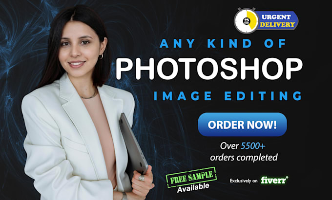 any kind of photoshop photo editing within an hour