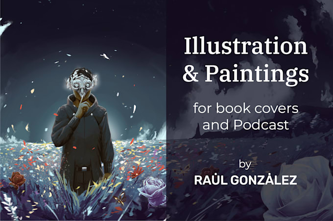 do illustrations and paintings for book and podcast covers