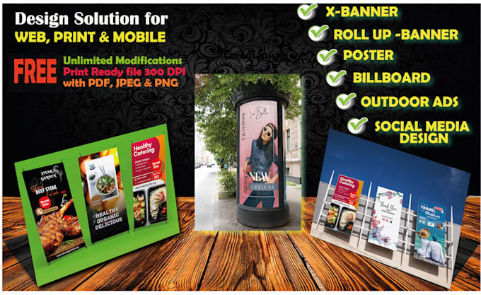 design modern banner poster billboard social media