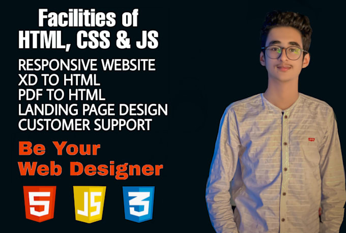 Be your front end developer html css and javascript by Umar_ninja | Fiverr