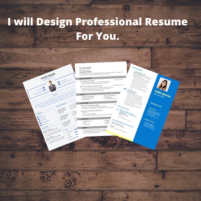 design a professional beautiful resume or CV