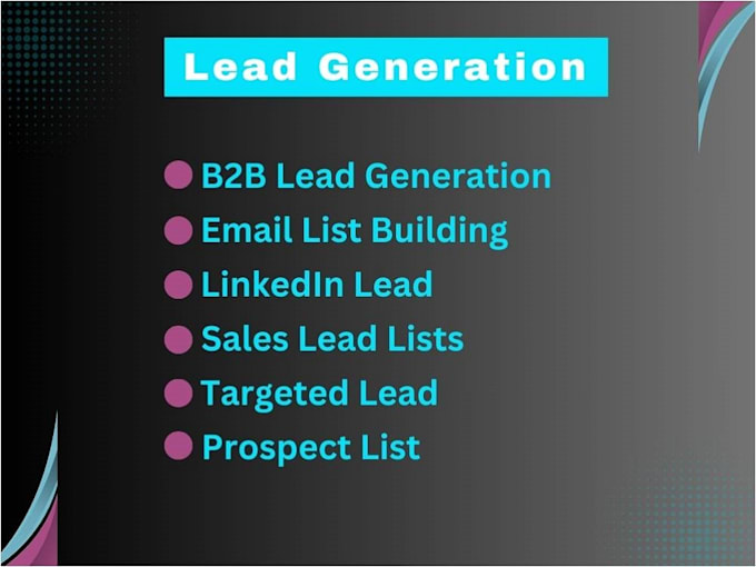 provide targeted b2b linkedin leads, email listings for you