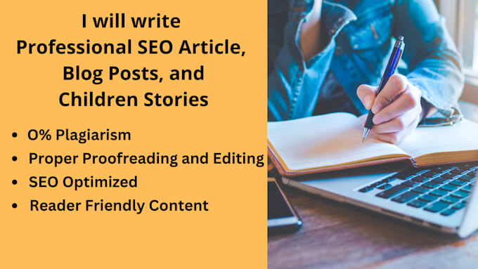 Be your content writer and write seo articles and blog posts by ...