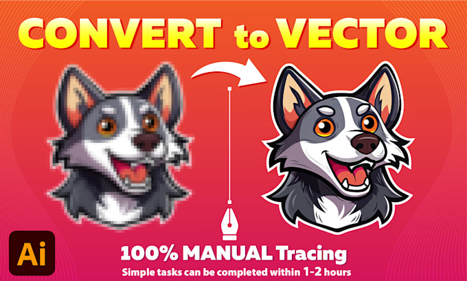 convert your image, logo or graphic to vector