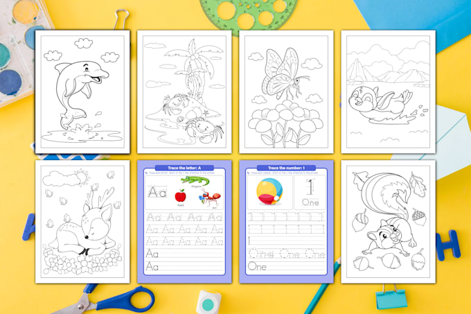 create children coloring pages, coloring book for kids on kdp