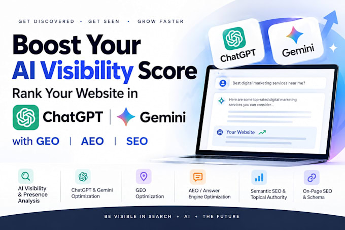 build ai visibility score to rank website in chatgpt, gemini with GEO aeo SEO
