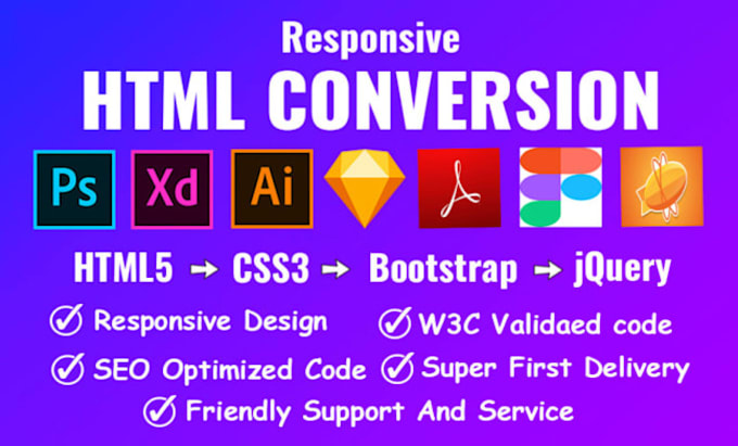 Convert your psd design files into html and css code by Joshuatauro ...