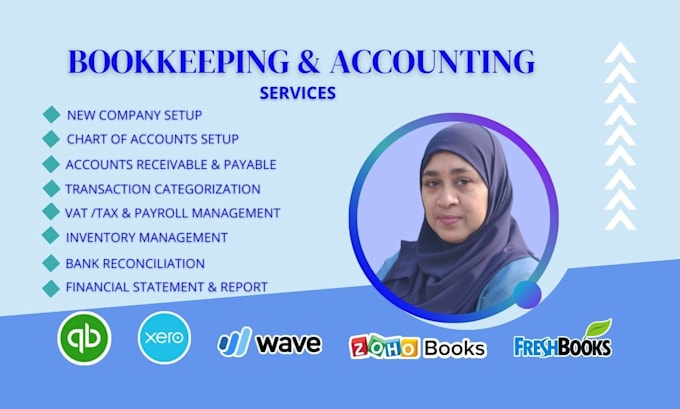 Do bookkeeping using quickbooks online xero wave by Shaharinca | Fiverr