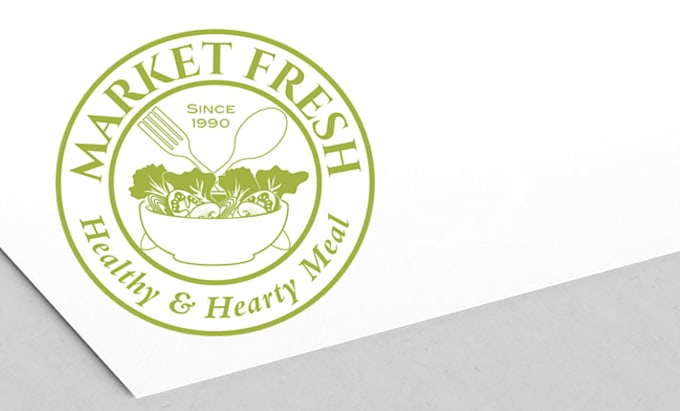 do a modern salad lunch buffet restaurants logo design