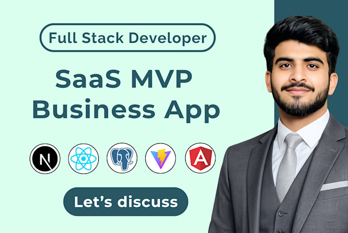 build saas mvp or business web app in react next js node or python