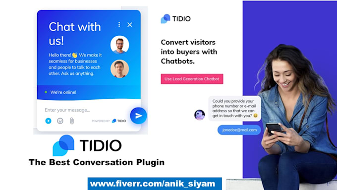 setup tidio, messenger, live chatbot on your website