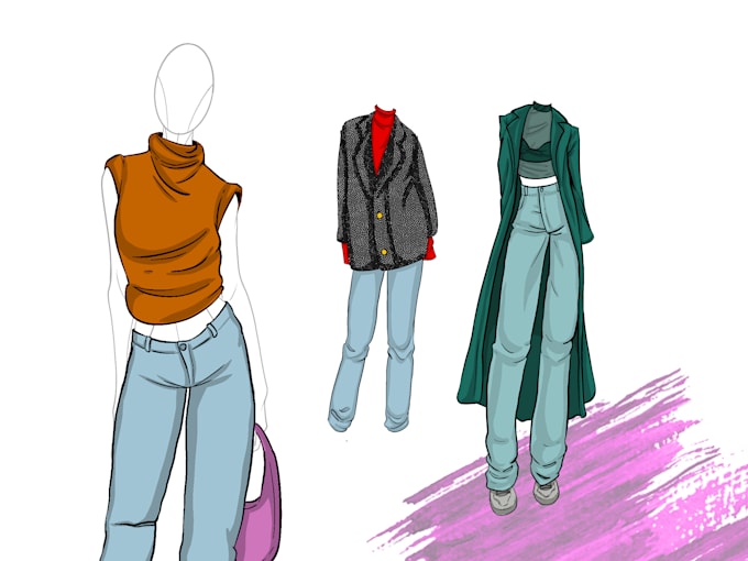 Draw unique fashion illustration or sketch by Bilgebircan | Fiverr
