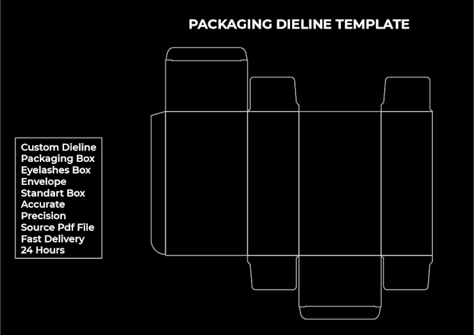 create dieline template packaging box