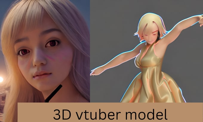 Create Custom 3d Vtuber Model Vrchat Avatar Vroid Model By Justope11 Fiverr