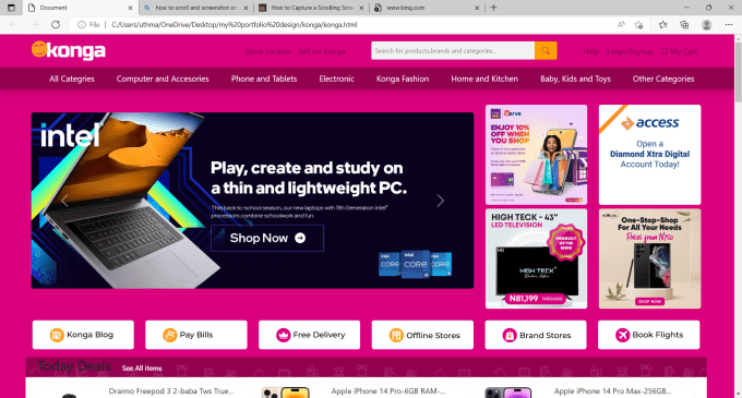 Create a custom ecommerce website using html css javascript bootstrap ...