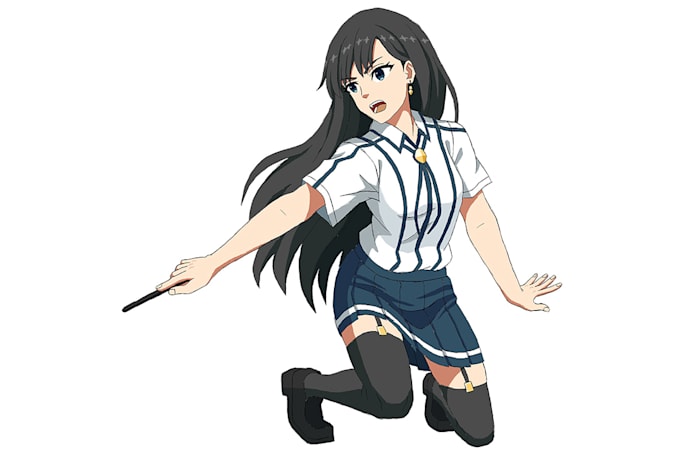 draw 2d character design, oc, fan art in my anime style