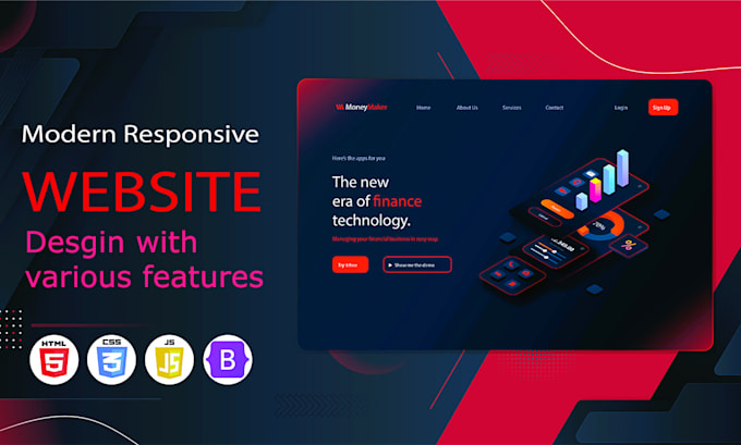 Design modern responsive website with various features by Mdarifbd5020 ...