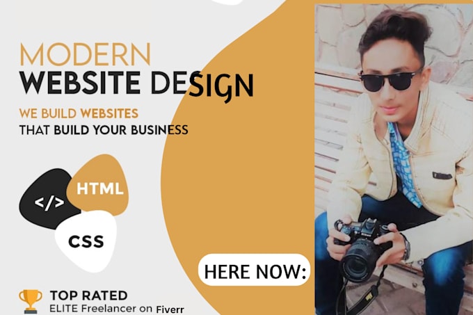 Design modern responsive website with html css bootstrap by ...