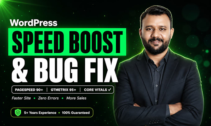 fix wordpress bugs, speed optimize, and boost core web vitals