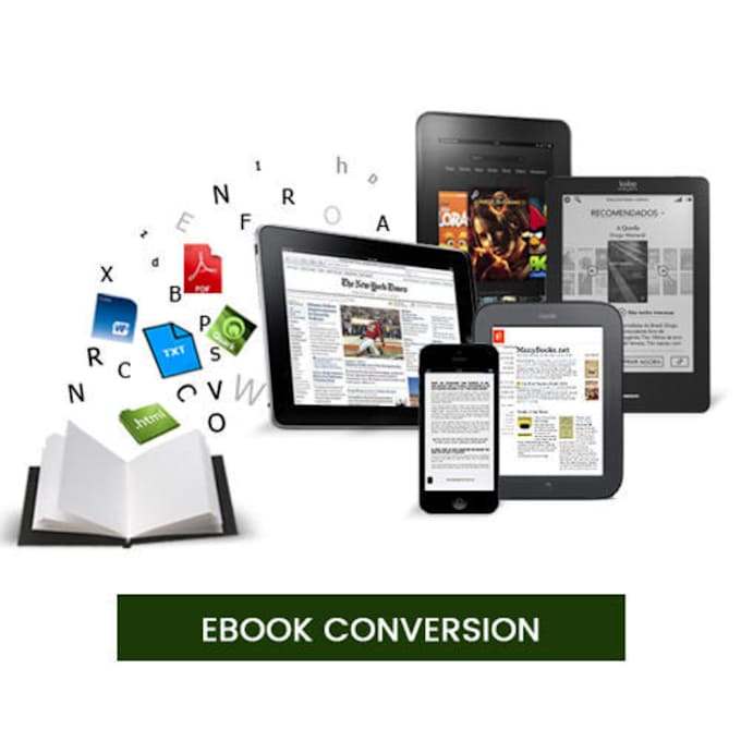 Do the ebook conversion from pdf, word, indesign into epub and kindle