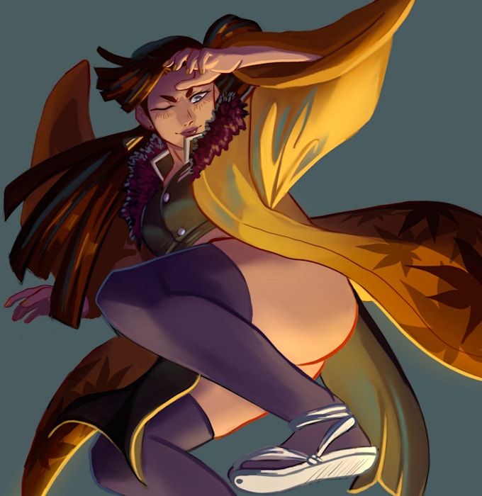 draw anime art of your oc, dnd character, or fanart